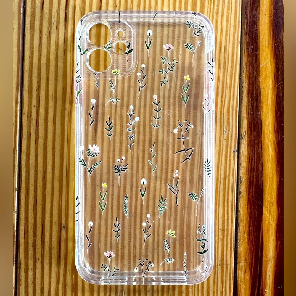 NEW iPhone 11 floral clear case